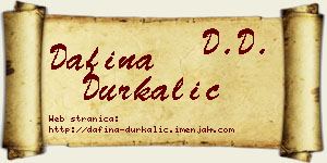 Dafina Durkalić vizit kartica